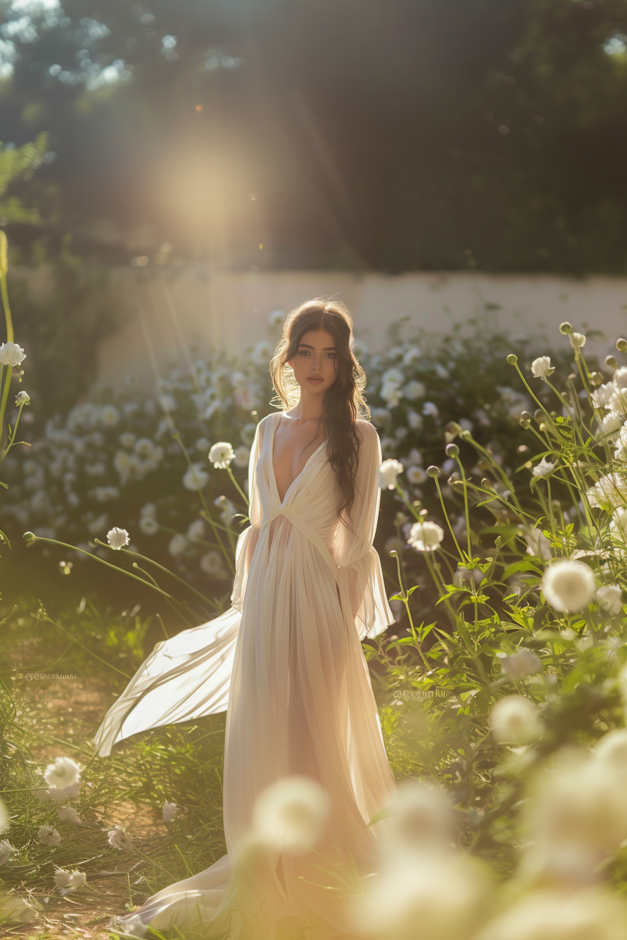 IRIS SILK NIGHTGOWN