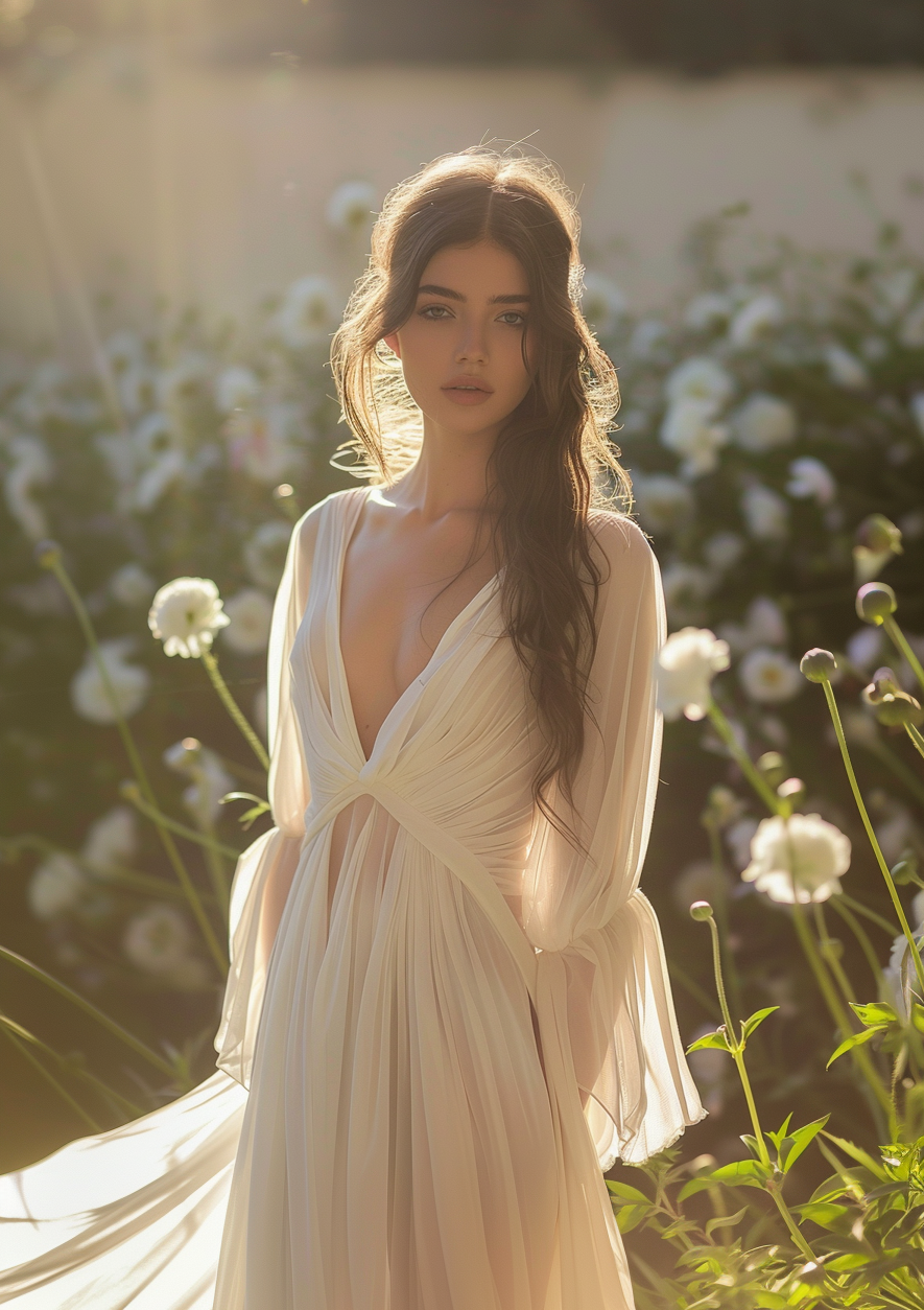 IRIS SILK NIGHTGOWN