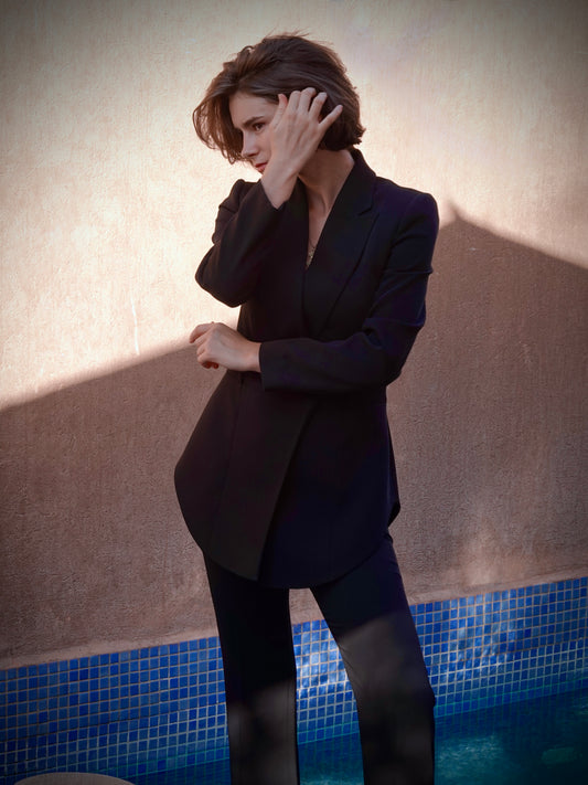 GENTLE RIOT™— Girls’ Black Suit Vest “ÉTIQUETTE”