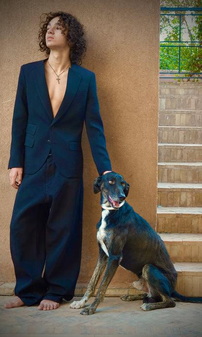 GENTLE RIOT™— Men’s Baggy Black Suit Trouser “AFTER HOURS”